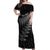 New Zealand Te Reo Māori Off Shoulder Maxi Dress Simple Black Fern