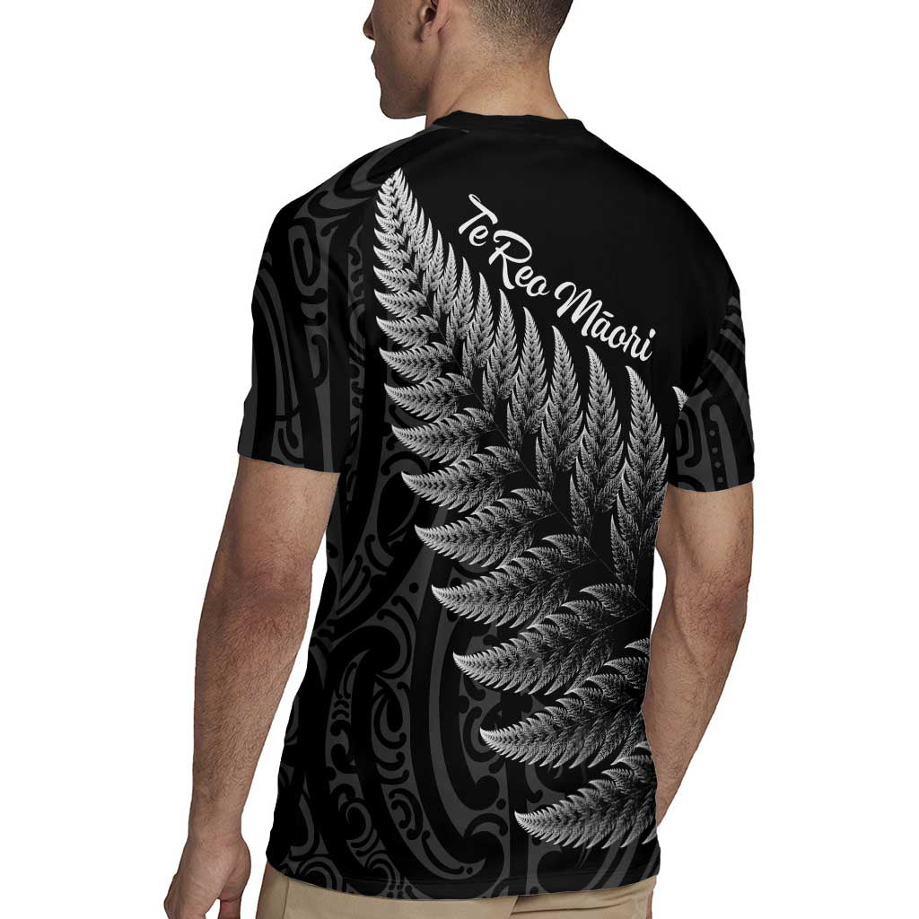 New Zealand Te Reo Māori Rugby Jersey Simple Black Fern