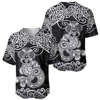 Te Reo Maori Tiki Inspired Art Baseball Jersey