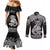 Te Reo Maori Tiki Inspired Art Couples Matching Mermaid Dress and Long Sleeve Button Shirt