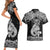 Te Reo Maori Tiki Inspired Art Couples Matching Short Sleeve Bodycon Dress and Hawaiian Shirt