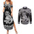 Te Reo Maori Tiki Inspired Art Couples Matching Summer Maxi Dress and Long Sleeve Button Shirt