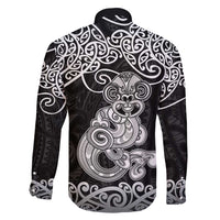 Te Reo Maori Tiki Inspired Art Family Matching Long Sleeve Bodycon Dress and Hawaiian Shirt LT9 - Polynesian Pride