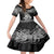 Te Reo Maori Tiki Inspired Art Family Matching Off Shoulder Short Dress and Hawaiian Shirt