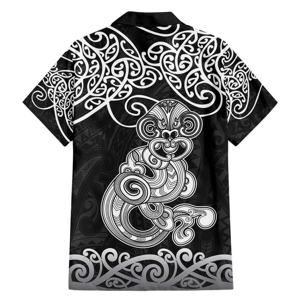 Te Reo Maori Tiki Inspired Art Family Matching Off Shoulder Short Dress and Hawaiian Shirt