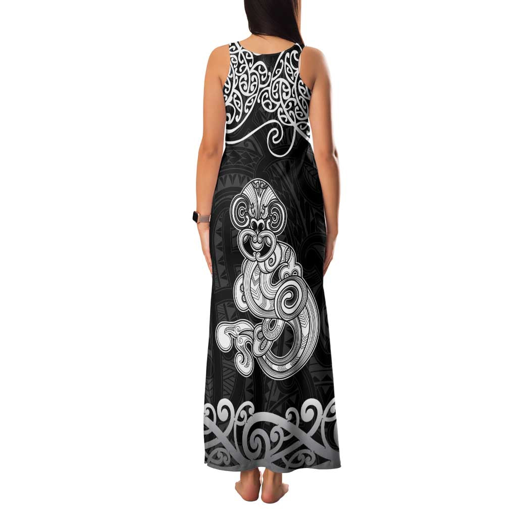 Te Reo Maori Tiki Inspired Art Family Matching Tank Maxi Dress and Hawaiian Shirt