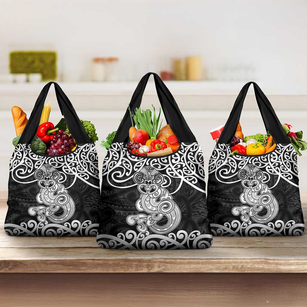 Te Reo Maori Tiki Inspired Art Grocery Bag