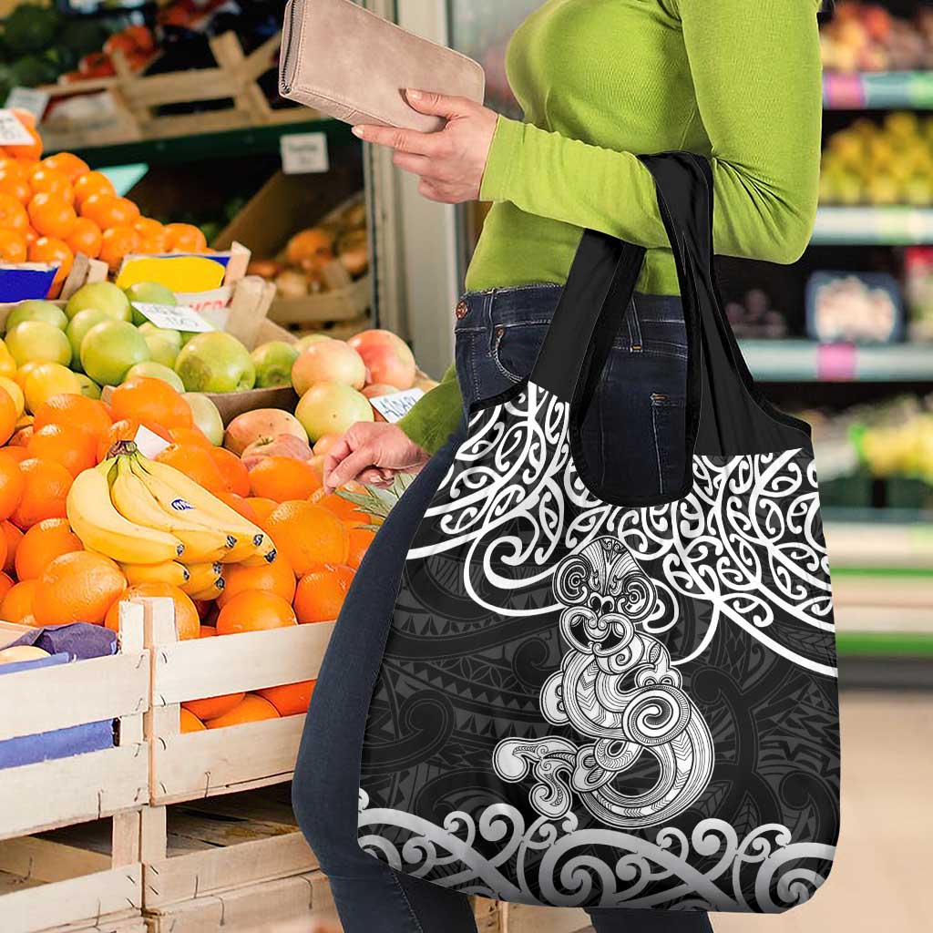 Te Reo Maori Tiki Inspired Art Grocery Bag