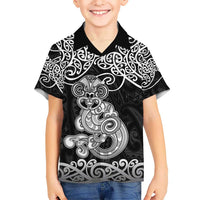 Te Reo Maori Tiki Inspired Art Kid Hawaiian Shirt