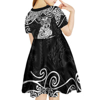 Te Reo Maori Tiki Inspired Art Kid Short Sleeve Dress