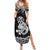 Te Reo Maori Tiki Inspired Art Summer Maxi Dress