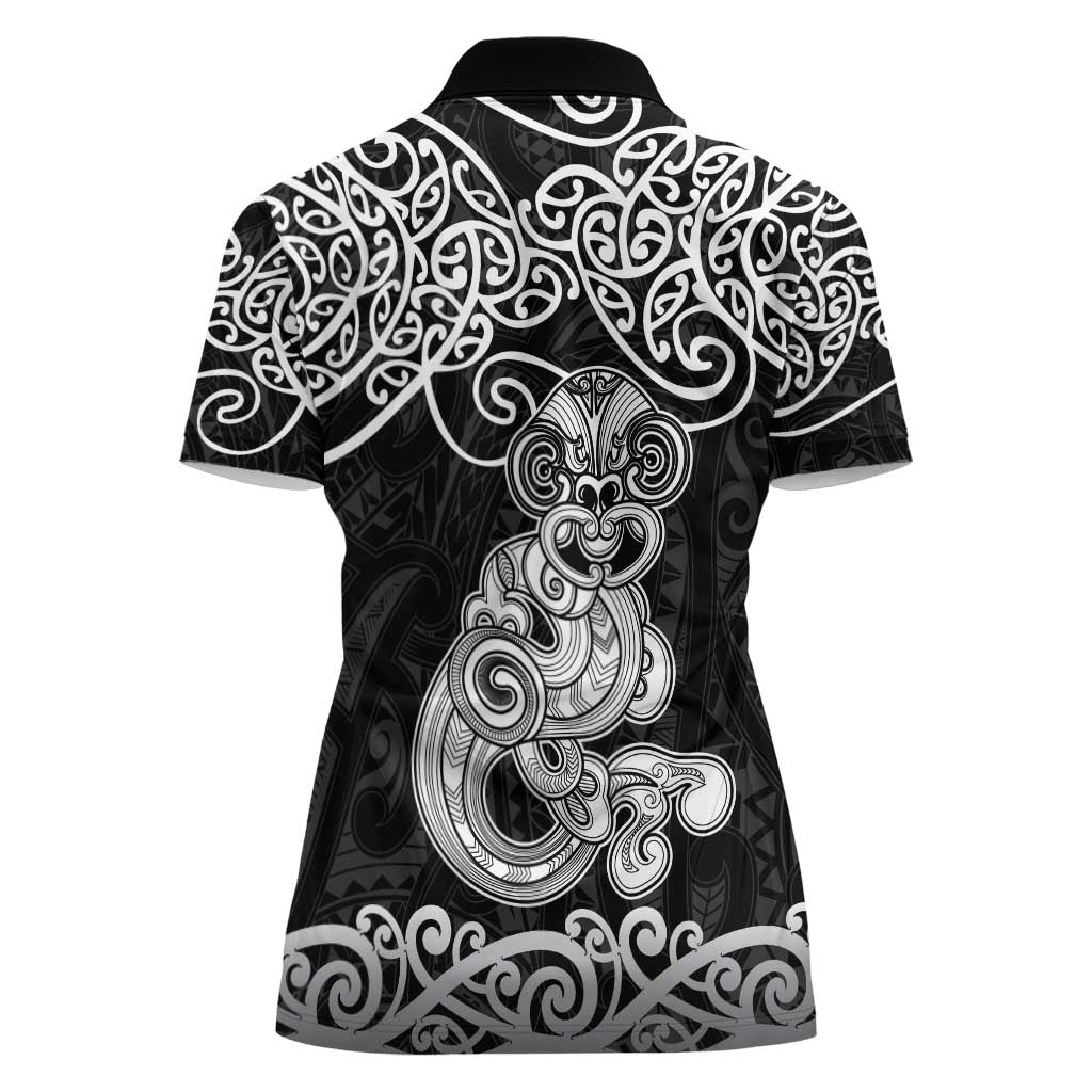 Te Reo Maori Tiki Inspired Art Women Polo Shirt