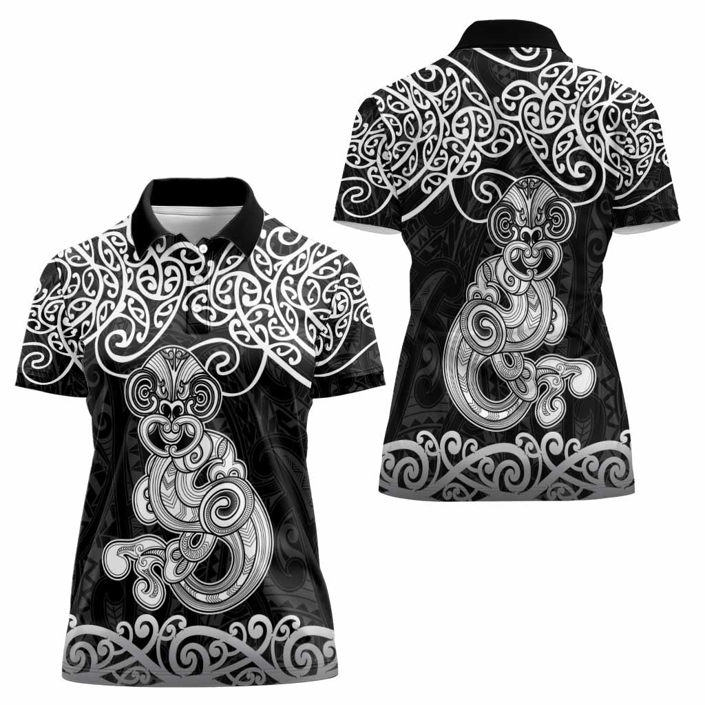 Te Reo Maori Tiki Inspired Art Women Polo Shirt