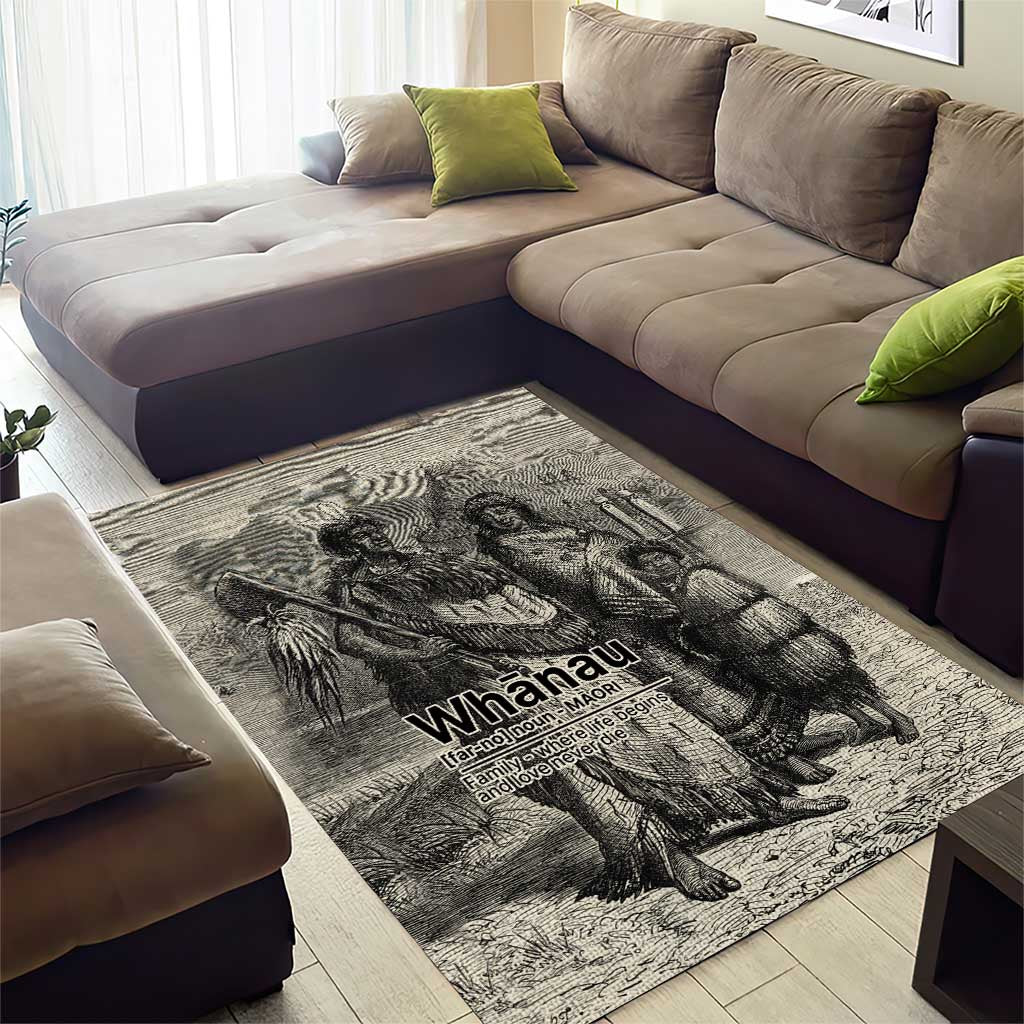 Whanau Maori Language Area Rug Te Reo Maori Inspired Art