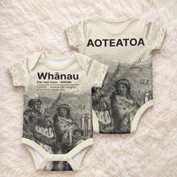 Whanau Maori Language Baby Onesie Te Reo Maori Inspired Art LT9 - Polynesian Pride