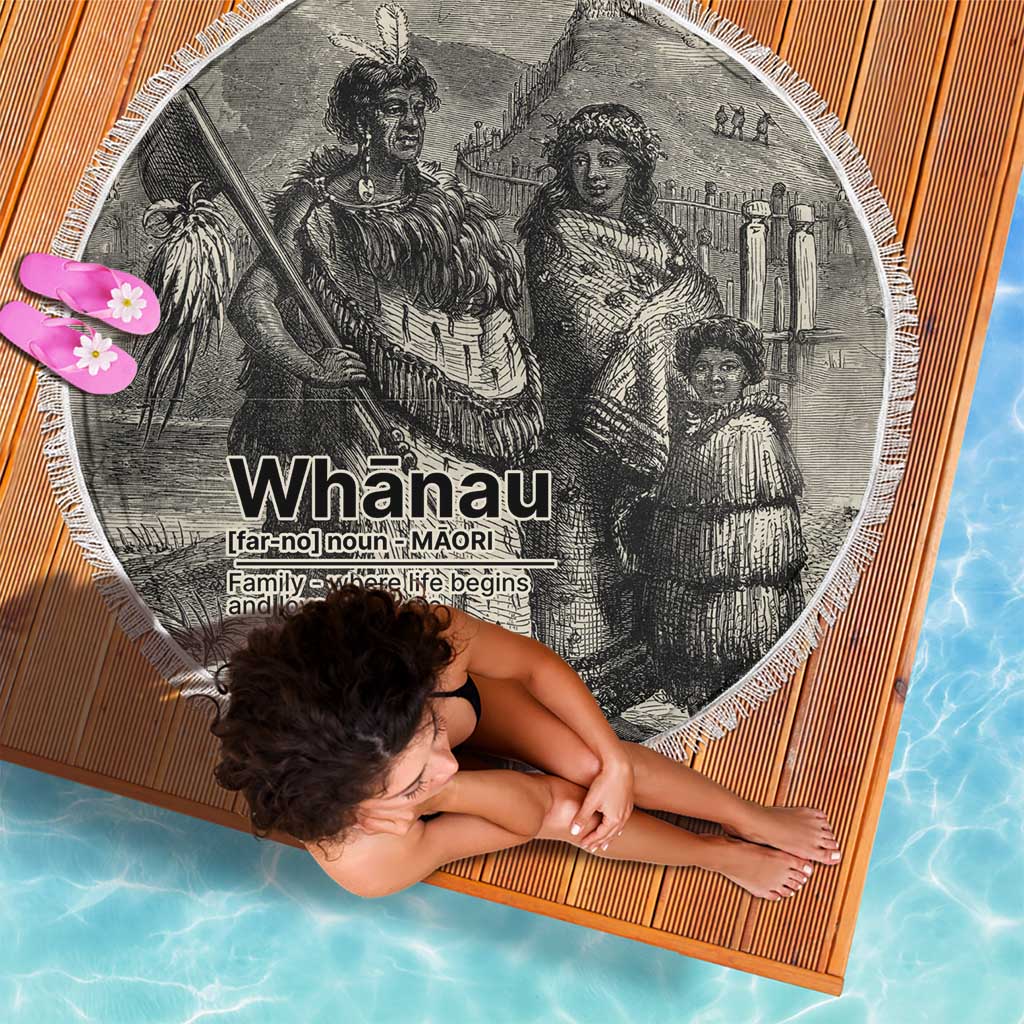 Whanau Maori Language Beach Blanket Te Reo Maori Inspired Art
