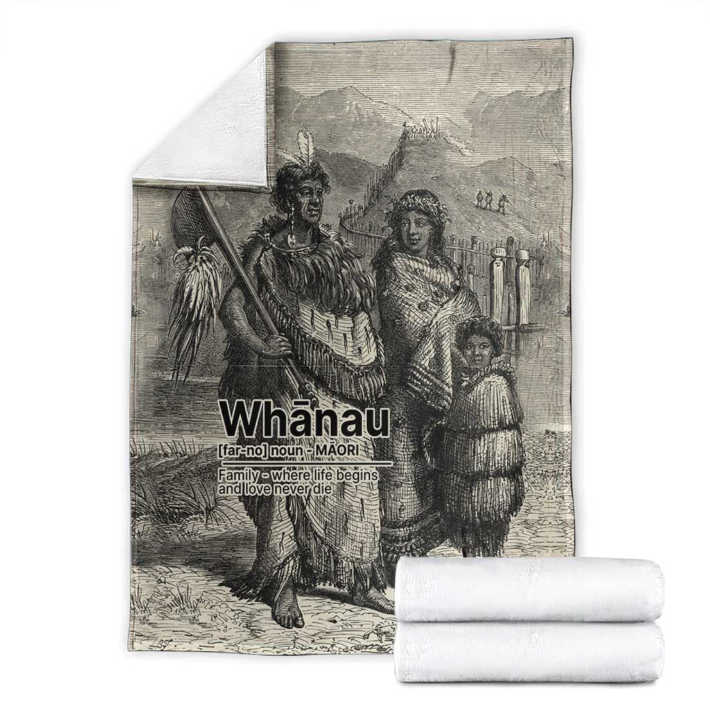 Whanau Maori Language Blanket Te Reo Maori Inspired Art