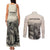 Whanau Maori Language Couples Matching Tank Maxi Dress and Long Sleeve Button Shirt Te Reo Maori Inspired Art