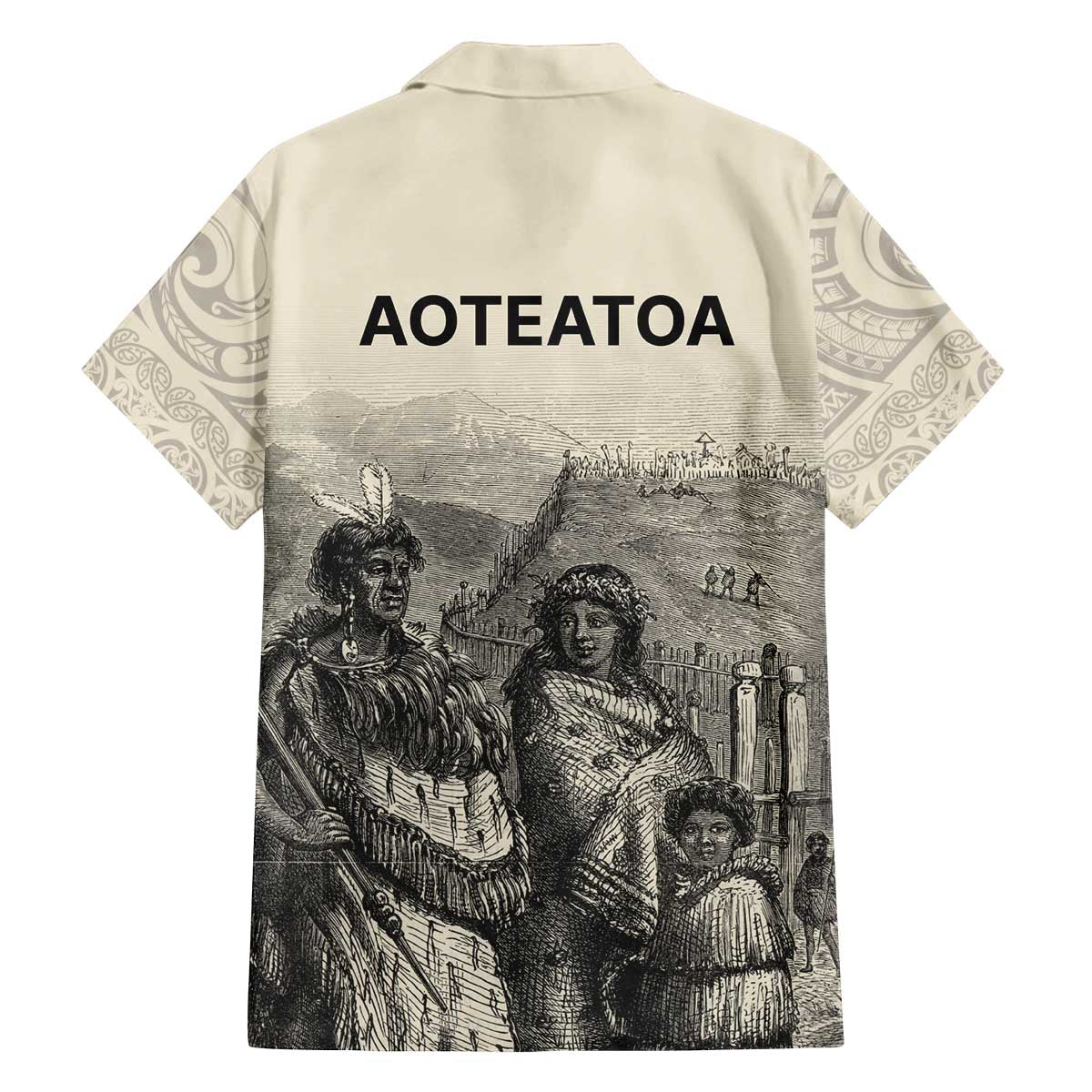 Whanau Maori Language Family Matching Puletasi and Hawaiian Shirt Te Reo Maori Inspired Art LT9 - Polynesian Pride