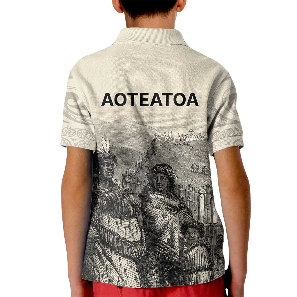 Whanau Maori Language Kid Polo Shirt Te Reo Maori Inspired Art