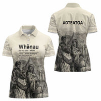 Whanau Maori Language Women Polo Shirt Te Reo Maori Inspired Art
