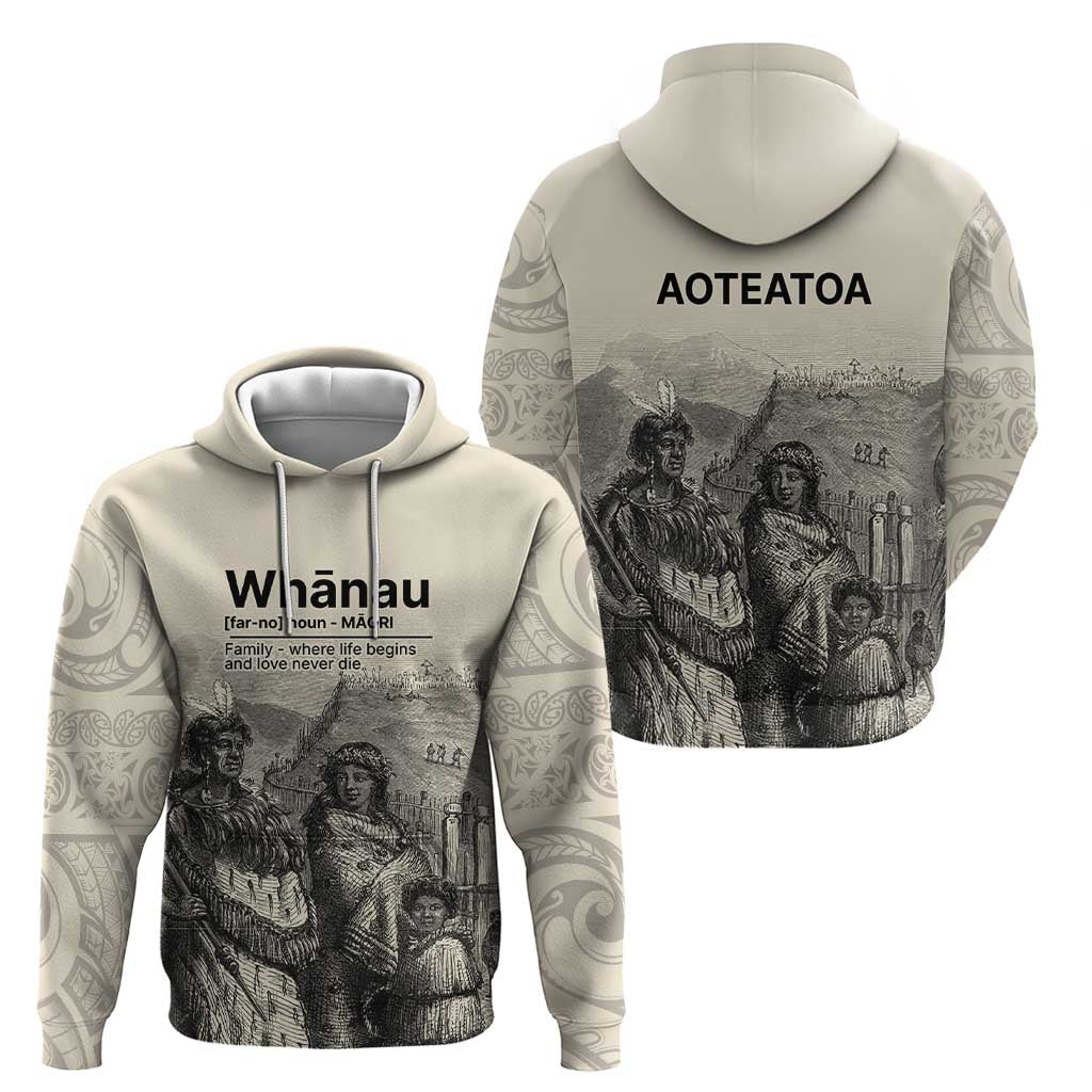 Whanau Maori Language Zip Hoodie Te Reo Maori Inspired Art LT9 - Polynesian Pride