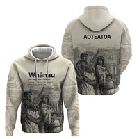 Whanau Maori Language Zip Hoodie Te Reo Maori Inspired Art LT9 - Polynesian Pride