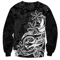 Polynesian Sunset Plumeria Sweatshirt Pacific Island Tribal Black Style LT9 - Polynesian Pride