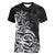 Polynesian Sunset Plumeria Women V Neck T Shirt Pacific Island Tribal Black Style LT9 Female Black - Polynesian Pride