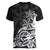 Polynesian Sunset Plumeria Women V Neck T Shirt Pacific Island Tribal Black Style LT9 - Polynesian Pride