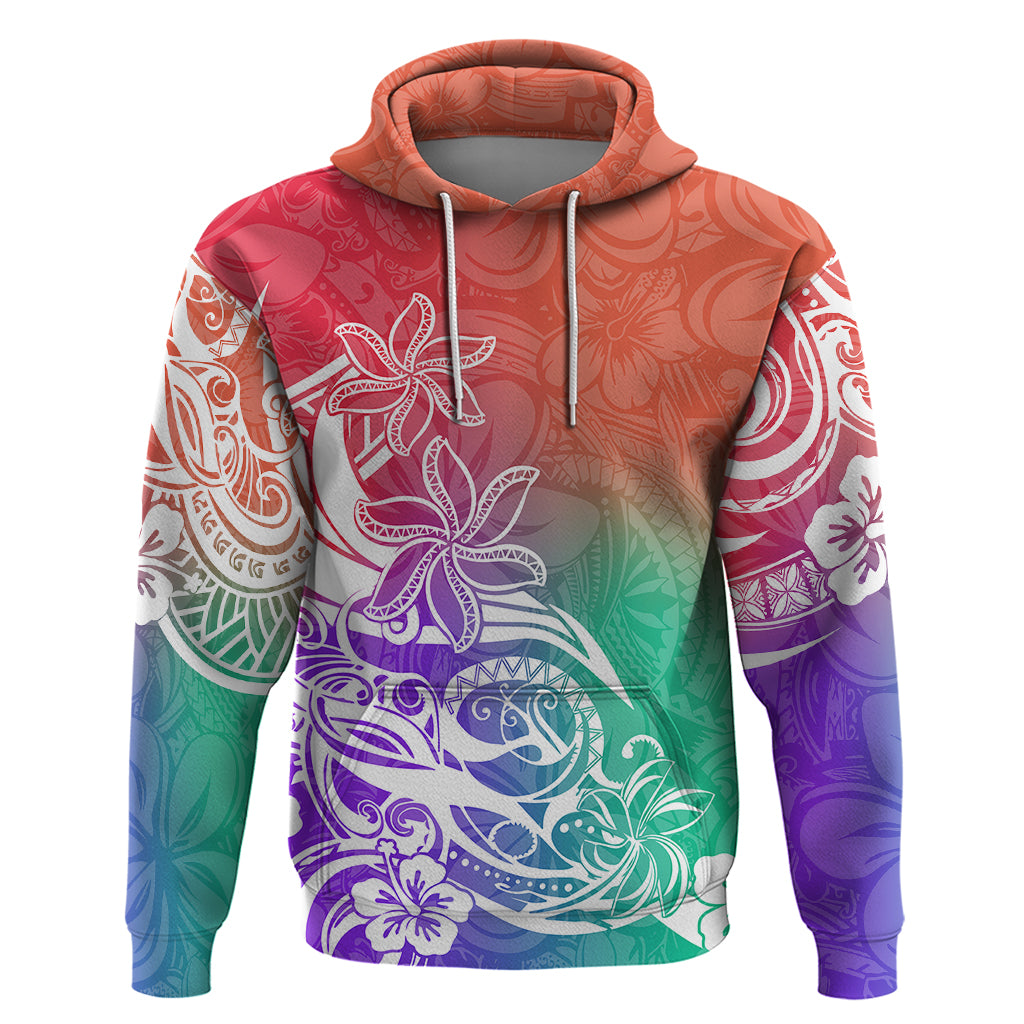 Polynesian Sunset Plumeria Hoodie Pacific Island Tribal Blossom Style LT9 Blossom - Polynesian Pride