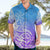 Polynesian Sunset Plumeria Hawaiian Shirt Pacific Island Tribal Blue Style LT9 - Polynesian Pride