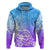 Polynesian Sunset Plumeria Hoodie Pacific Island Tribal Blue Style LT9 Blue - Polynesian Pride