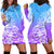 Polynesian Sunset Plumeria Hoodie Dress Pacific Island Tribal Blue Style LT9 - Polynesian Pride