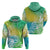 Polynesian Sunset Plumeria Hoodie Pacific Island Tribal Green Style LT9 - Polynesian Pride