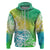 Polynesian Sunset Plumeria Hoodie Pacific Island Tribal Green Style LT9 - Polynesian Pride