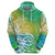 Polynesian Sunset Plumeria Hoodie Pacific Island Tribal Green Style LT9 - Polynesian Pride