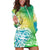 Polynesian Sunset Plumeria Hoodie Dress Pacific Island Tribal Green Style LT9 Green - Polynesian Pride