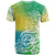 Polynesian Sunset Plumeria T Shirt Pacific Island Tribal Green Style LT9 - Polynesian Pride