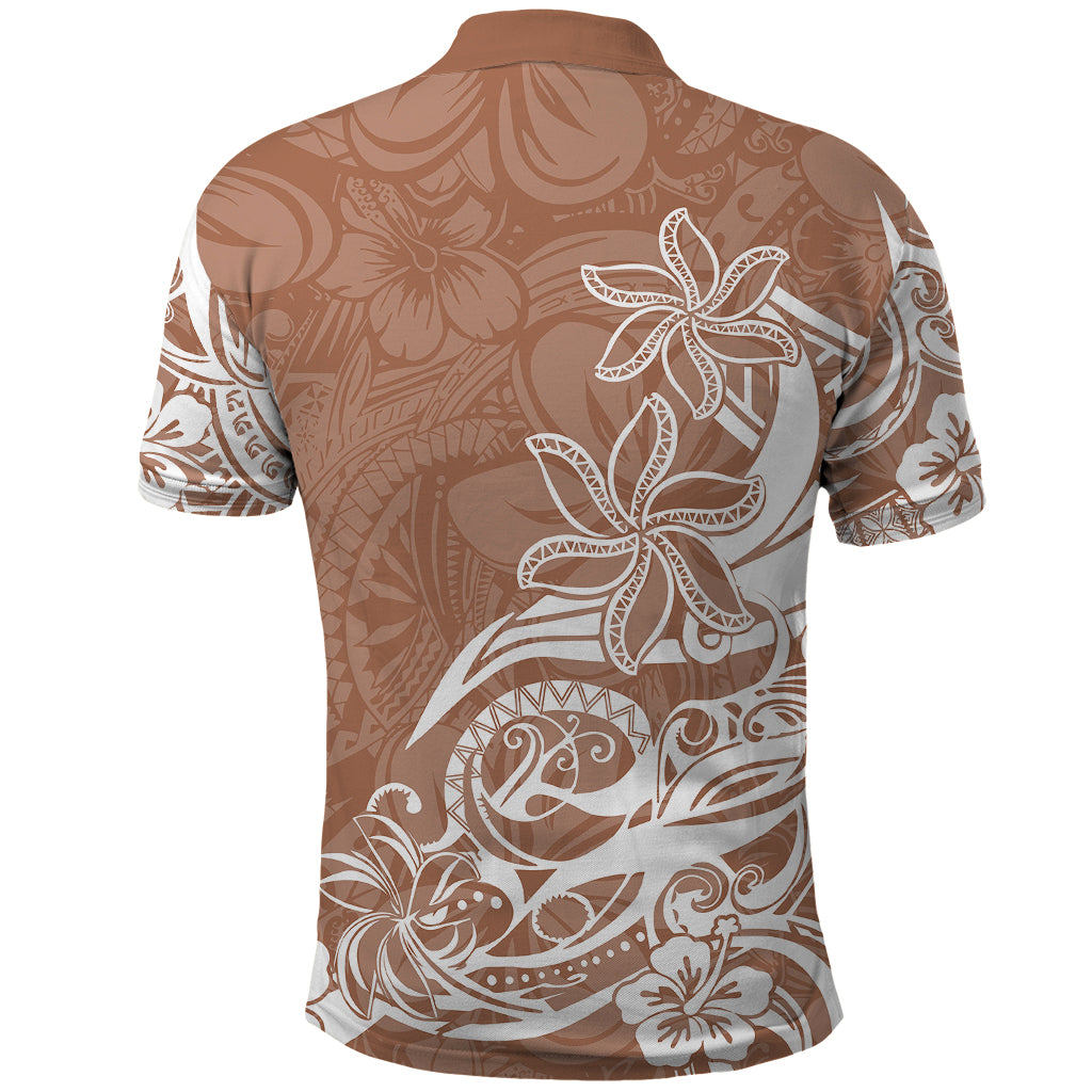 Polynesian Sunset Plumeria Polo Shirt Pacific Island Tribal Nude Style LT9 - Polynesian Pride