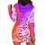 Polynesian Sunset Plumeria Hoodie Dress Pacific Island Tribal Purple Style LT9 - Polynesian Pride