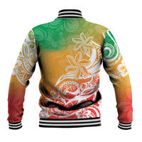 Polynesian Sunset Plumeria Baseball Jacket Pacific Island Tribal Reggae Style LT9 - Polynesian Pride