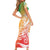 Polynesian Sunset Plumeria Short Sleeve Bodycon Dress Pacific Island Tribal Reggae Style LT9 - Polynesian Pride