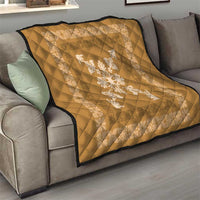 Hawaiian Quilt Block Design Quilt Gold Hawaii Culture Motifs - Polynesian Pride