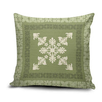 Hawaiian Quilt Block Design Pillow Cover Lime Hawaii Culture Motifs - Polynesian Pride