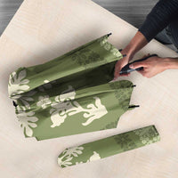 Hawaiian Quilt Block Design Umbrella Lime Hawaii Culture Motifs - Polynesian Pride