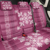 Hawaiian Quilt Block Design Back Car Seat Cover Pink Hawaii Culture Motifs - Polynesian Pride