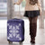 Hawaiian Quilt Block Design Luggage Cover Purple Hawaii Culture Motifs - Polynesian Pride