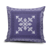 Hawaiian Quilt Block Design Pillow Cover Purple Hawaii Culture Motifs - Polynesian Pride