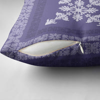 Hawaiian Quilt Block Design Pillow Cover Purple Hawaii Culture Motifs - Polynesian Pride